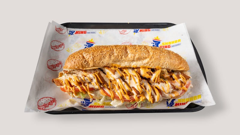 Classic meatball sub with marinara sauce and provolone
